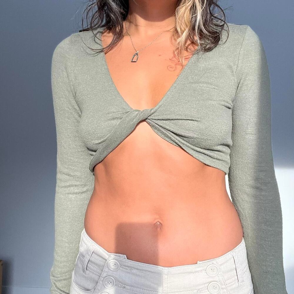 Cropped twist longsleeve soft ballet
